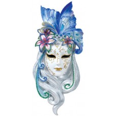 Art Deco Lady Butterfly Venetian Mask Sculpture Wall Decor   332228760766